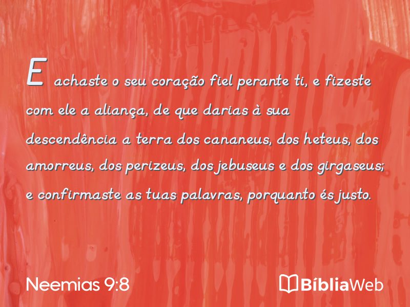Neemias 9:8 em imagem para compartilhar