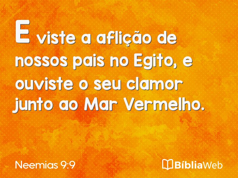 Neemias 9:9 em imagem para compartilhar
