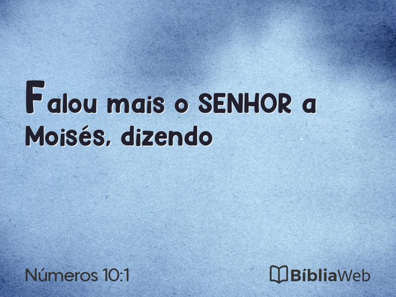 Números 10:1 em imagem para compartilhar