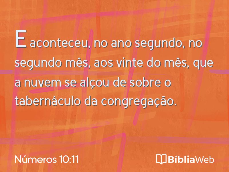 Números 10:11 em imagem para compartilhar