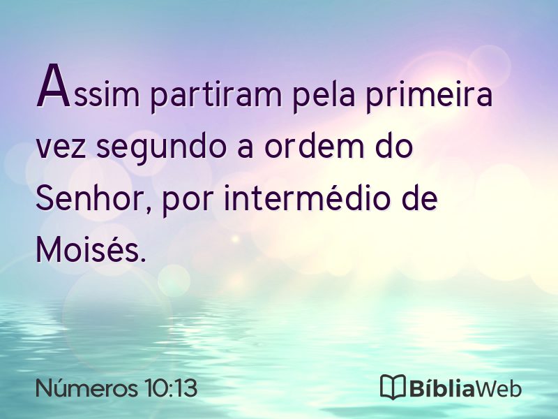 Números 10:13 em imagem para compartilhar