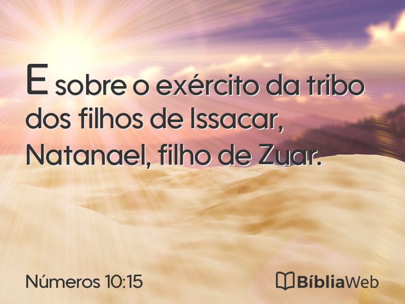 Números 10:15 em imagem para compartilhar