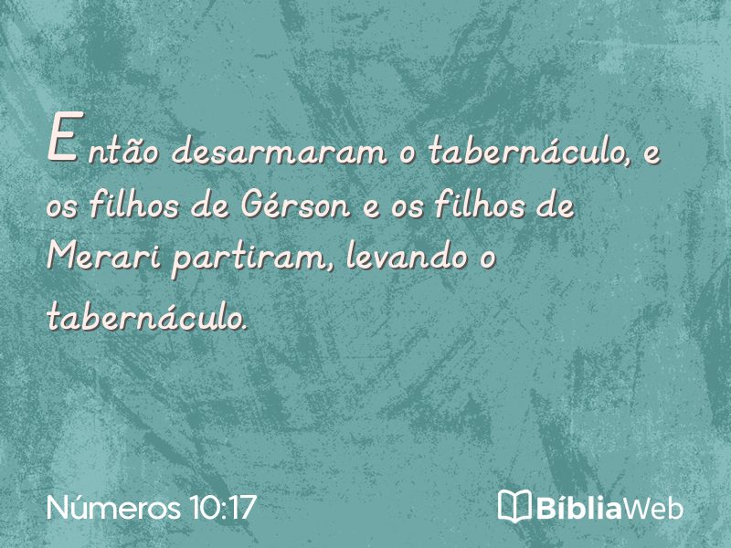 Números 10:17 em imagem para compartilhar