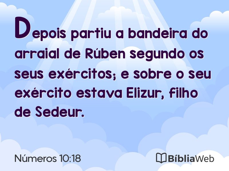 Números 10:18 em imagem para compartilhar