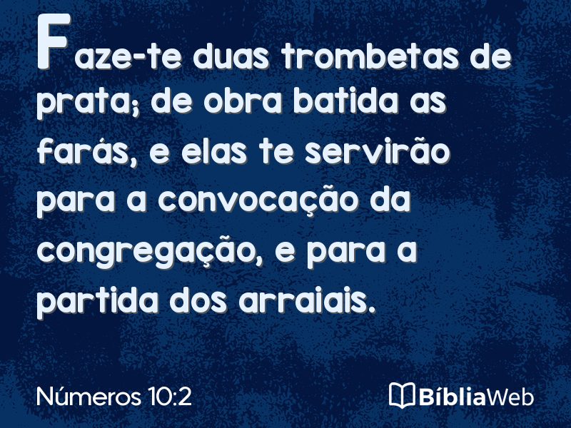 Números 10:2 em imagem para compartilhar