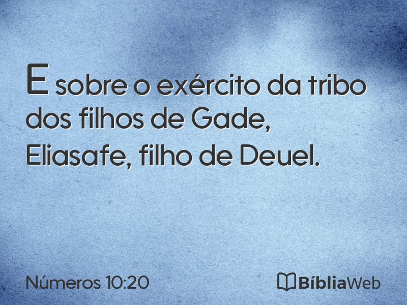 Números 10:20 em imagem para compartilhar