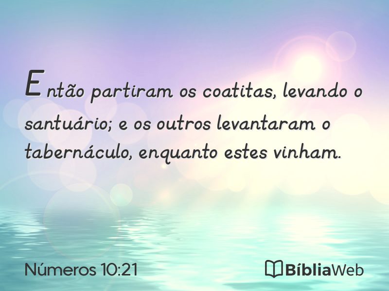 Números 10:21 em imagem para compartilhar