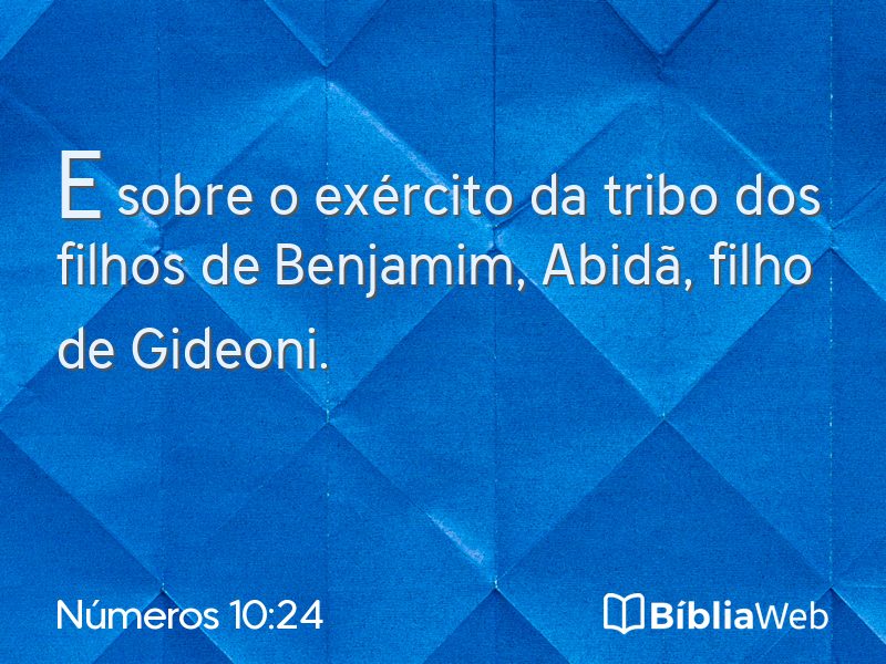 Números 10:24 em imagem para compartilhar