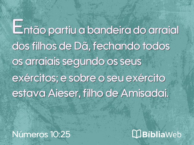 Números 10:25 em imagem para compartilhar
