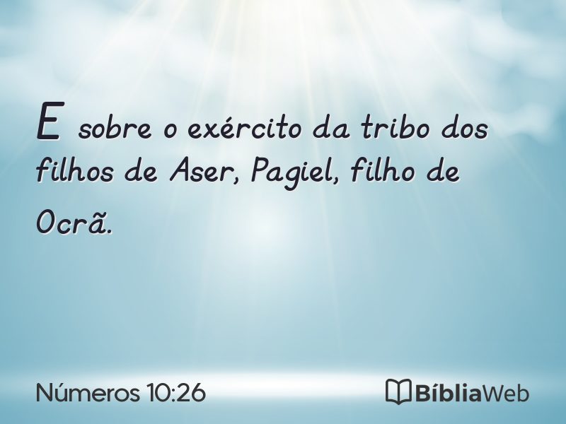 Números 10:26 em imagem para compartilhar