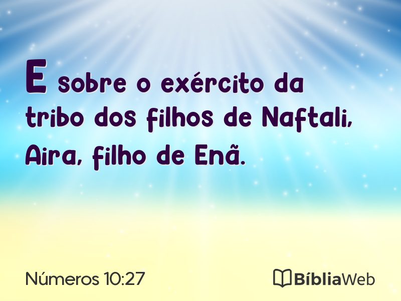 Números 10:27 em imagem para compartilhar