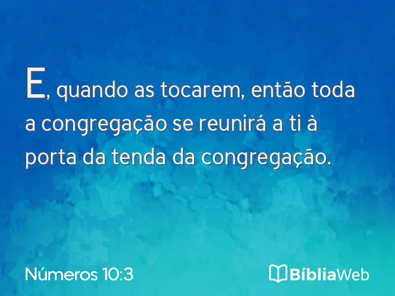 Números 10:3 em imagem para compartilhar