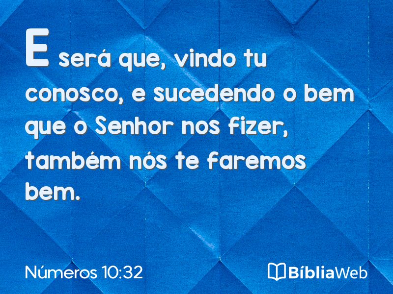 Números 10:32 em imagem para compartilhar