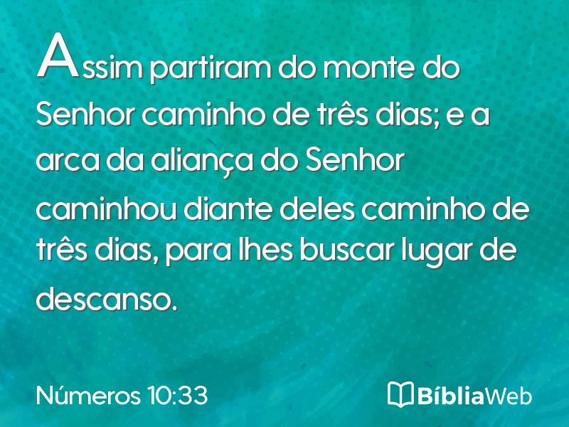 Números 10:33 em imagem para compartilhar