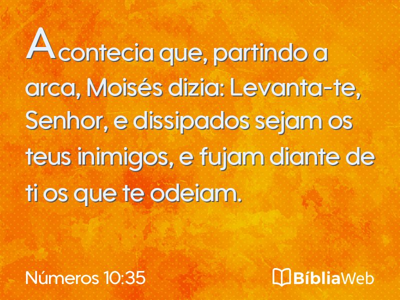 Números 10:35 em imagem para compartilhar