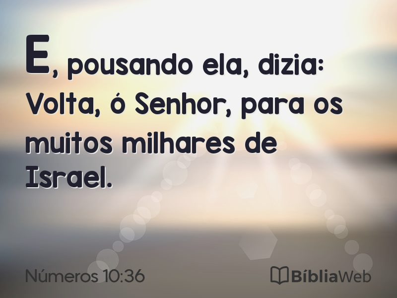 Números 10:36 em imagem para compartilhar