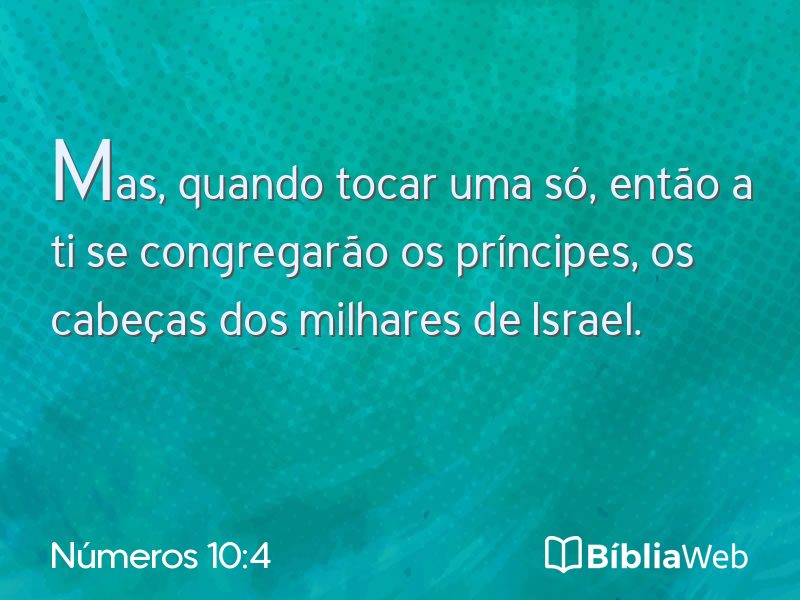Números 10:4 em imagem para compartilhar