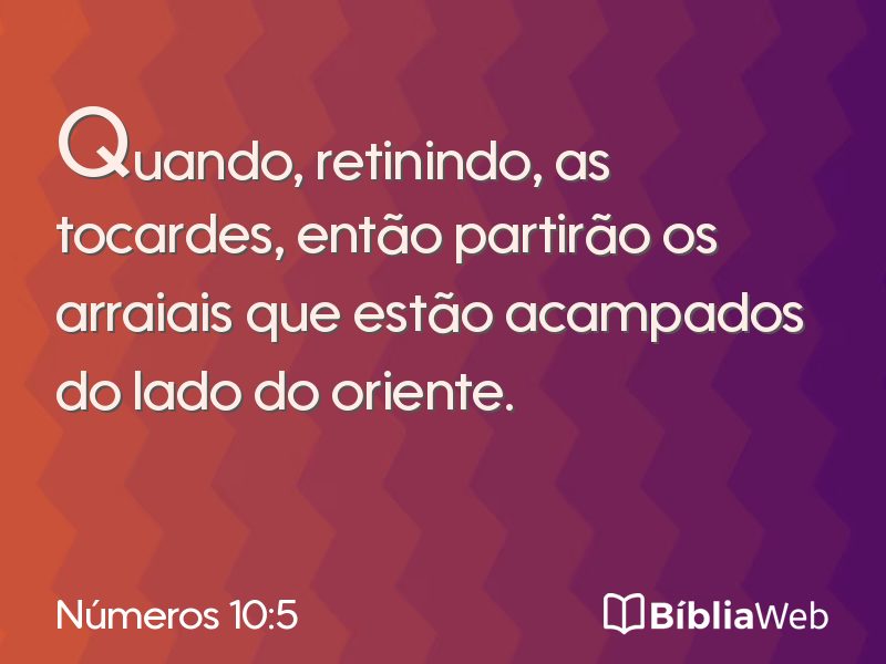 Números 10:5 em imagem para compartilhar
