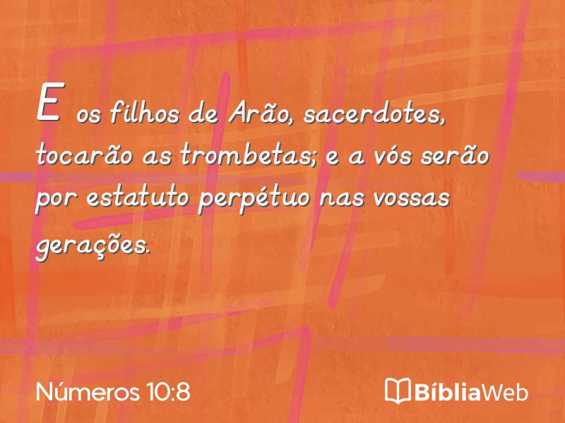 Números 10:8 em imagem para compartilhar