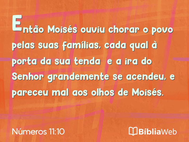 Números 11:10 em imagem para compartilhar