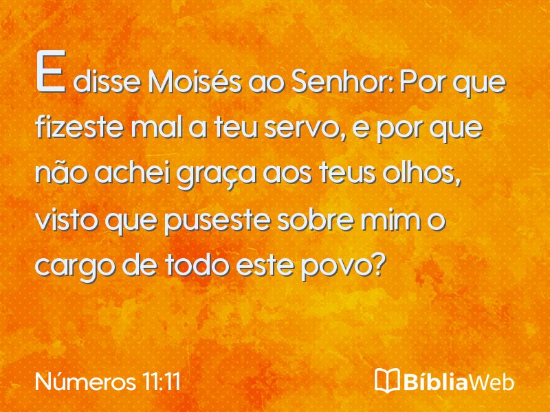Números 11:11 em imagem para compartilhar