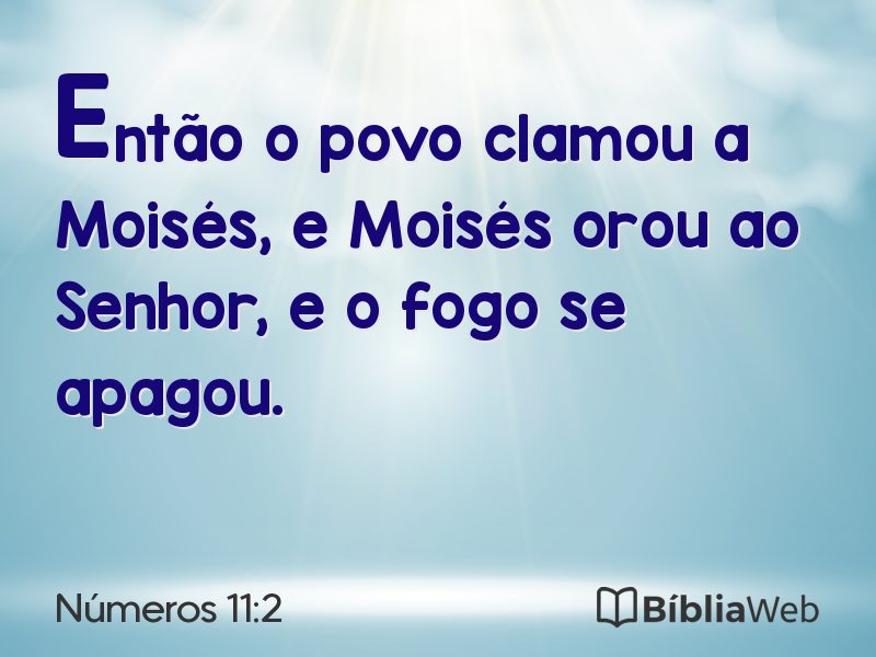 Números 11:2 em imagem para compartilhar