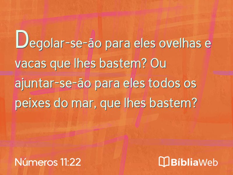 Números 11:22 em imagem para compartilhar