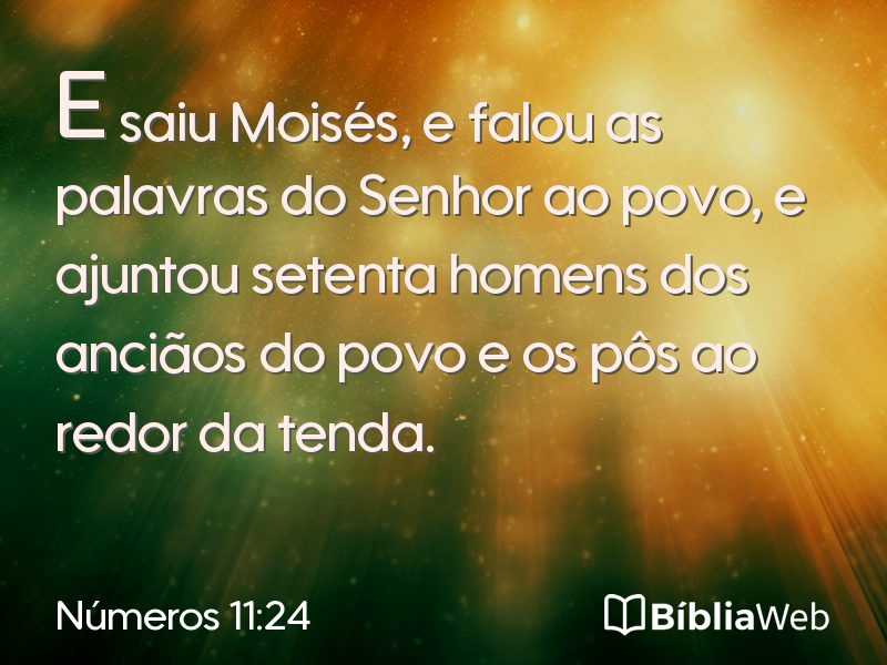Números 11:24 em imagem para compartilhar