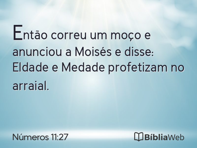Números 11:27 em imagem para compartilhar