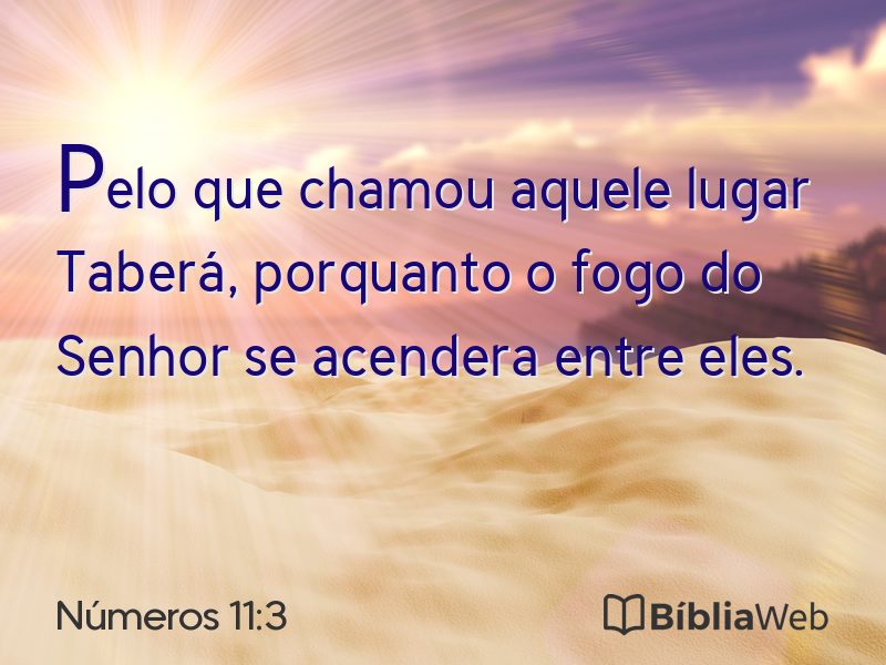 Números 11:3 em imagem para compartilhar