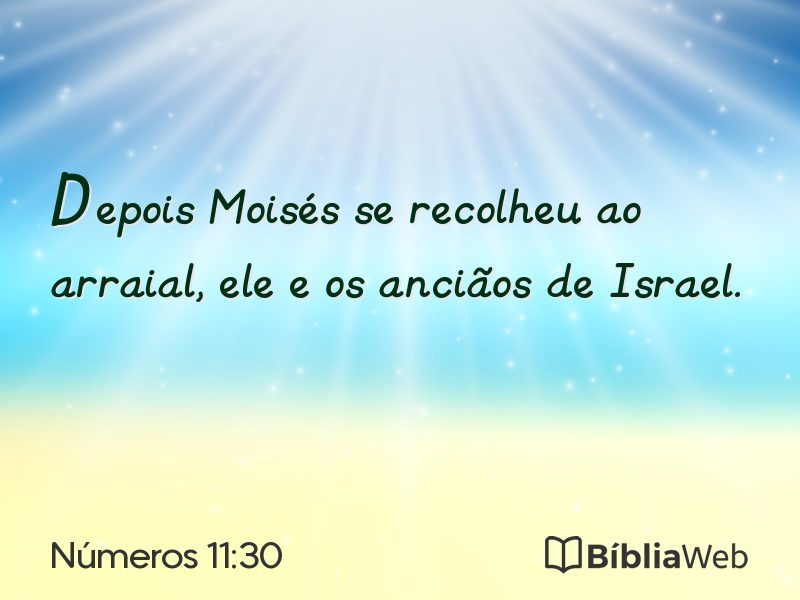 Números 11:30 em imagem para compartilhar