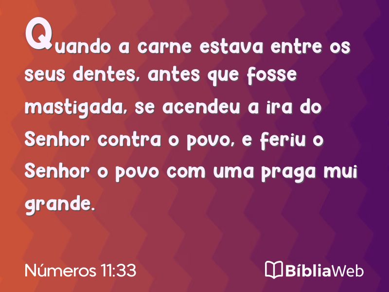 Números 11:33 em imagem para compartilhar