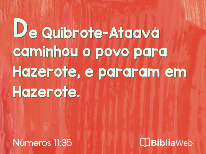 Números 11:35 em imagem para compartilhar