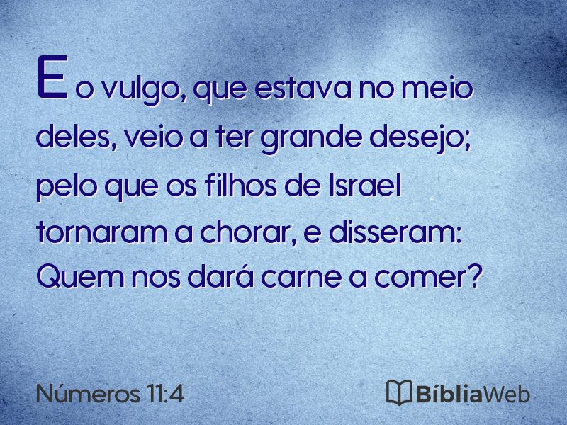 Números 11:4 em imagem para compartilhar