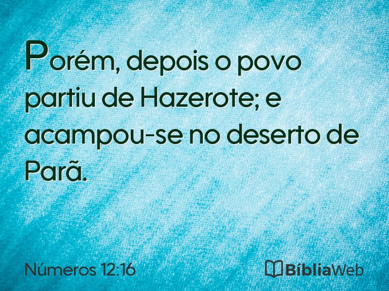 Números 12:16 em imagem para compartilhar