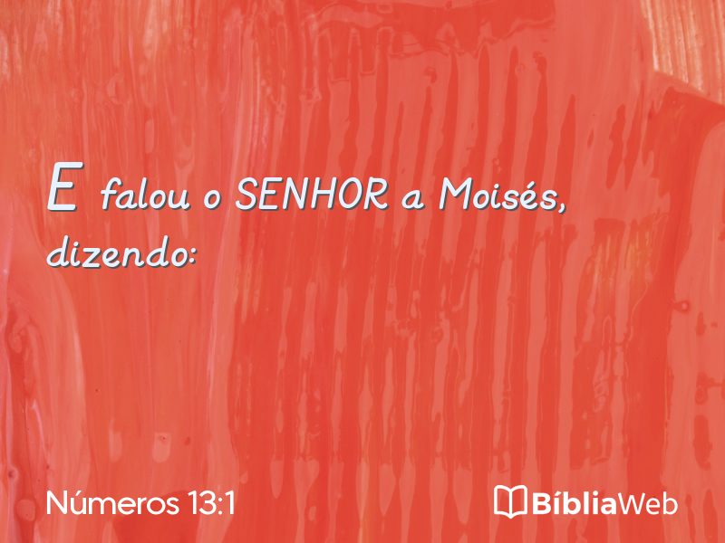 Números 13:1 em imagem para compartilhar
