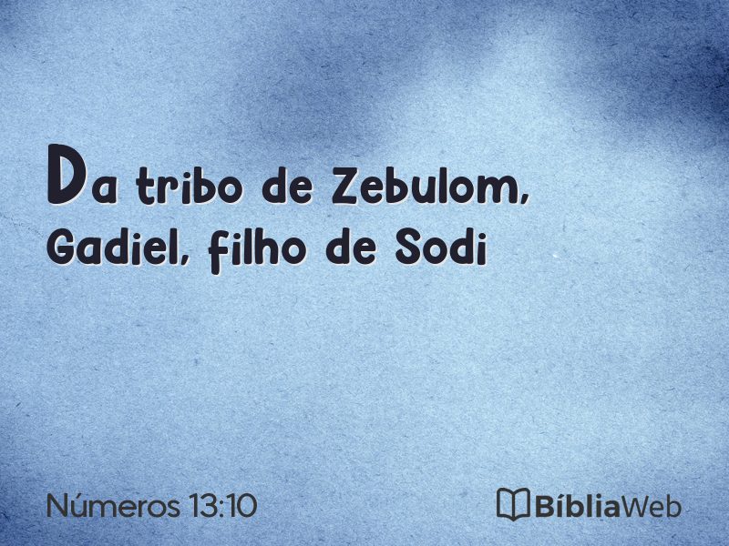 Números 13:10 em imagem para compartilhar