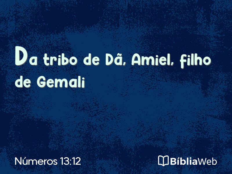 Números 13:12 em imagem para compartilhar