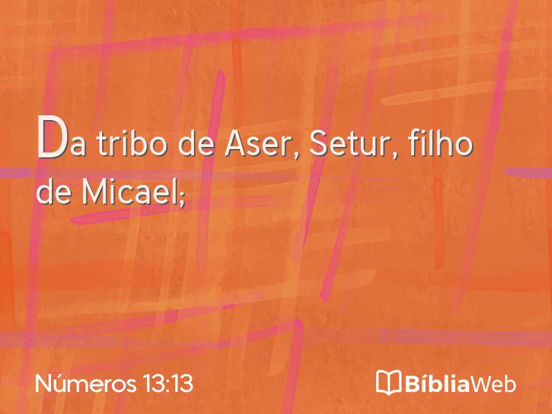 Números 13:13 em imagem para compartilhar