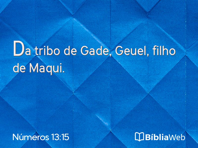 Números 13:15 em imagem para compartilhar