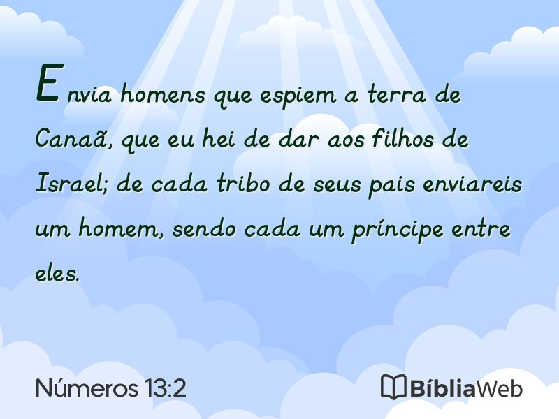 Números 13:2 em imagem para compartilhar