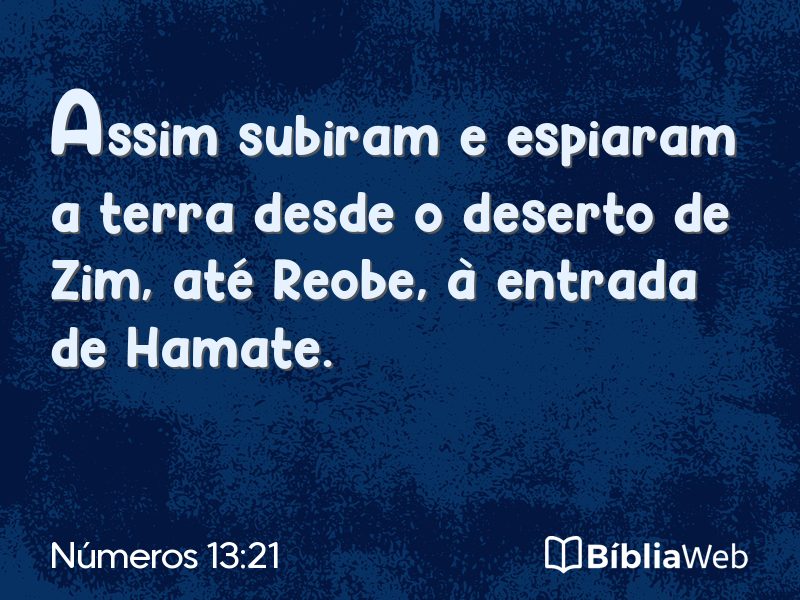 Números 13:21 em imagem para compartilhar