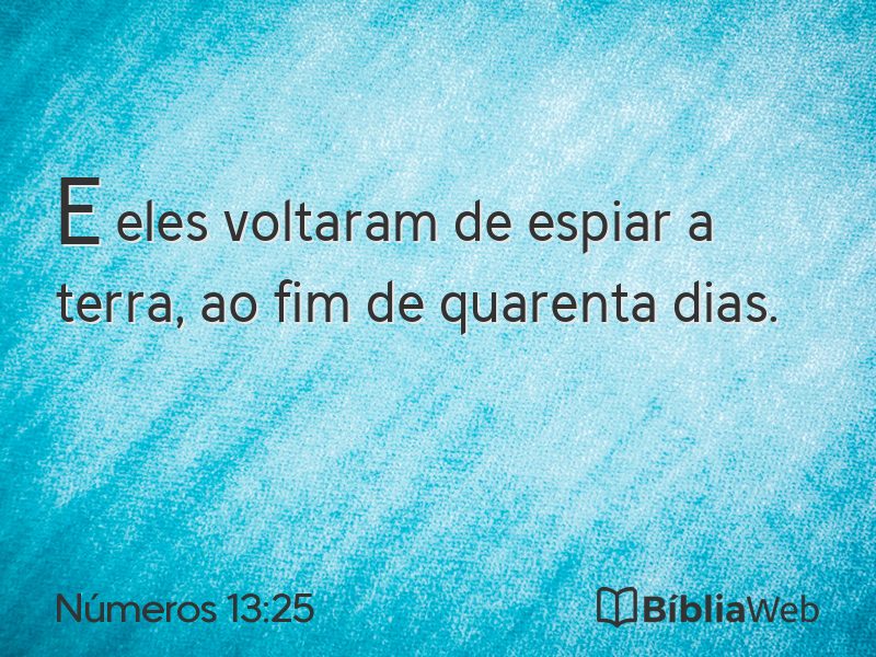 Números 13:25 em imagem para compartilhar