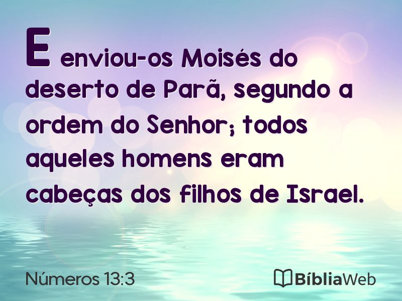 Números 13:3 em imagem para compartilhar