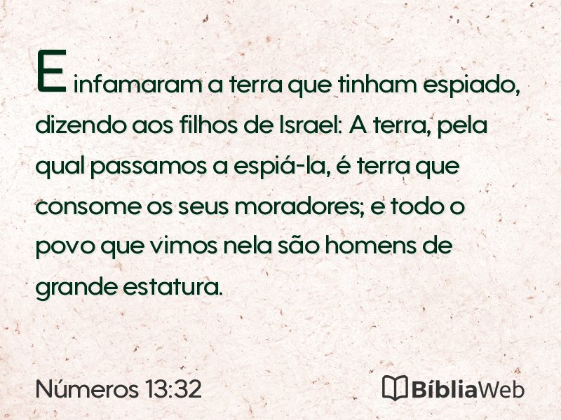 Números 13:32 em imagem para compartilhar