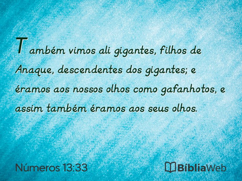 Números 13:33 em imagem para compartilhar