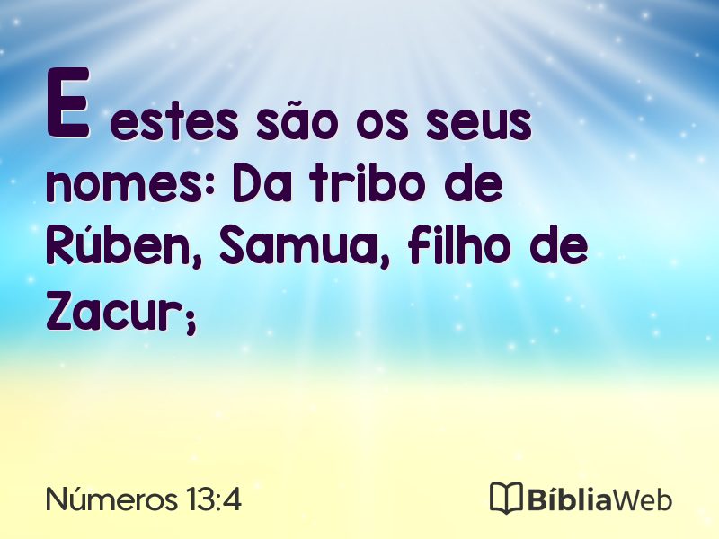 Números 13:4 em imagem para compartilhar