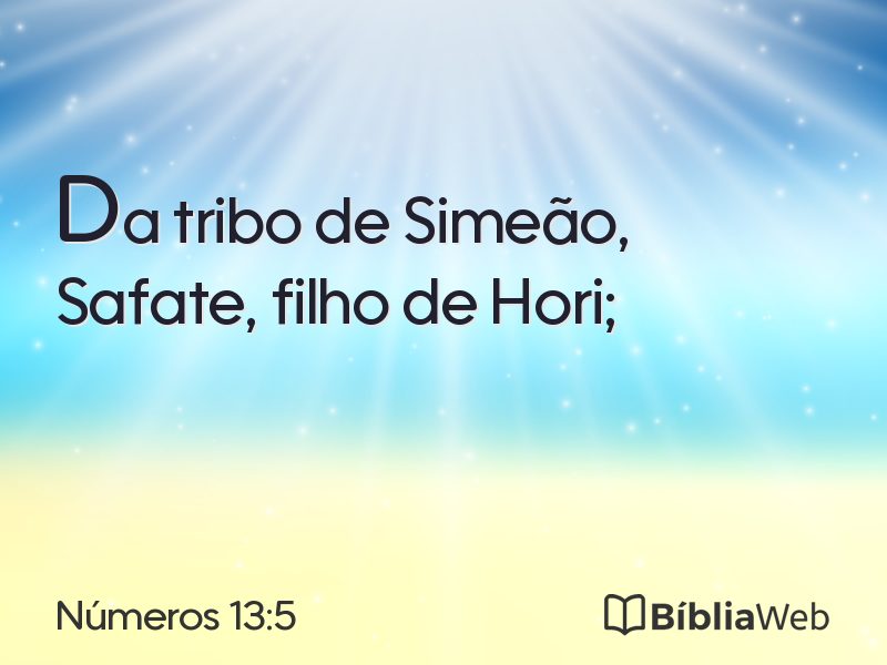 Números 13:5 em imagem para compartilhar