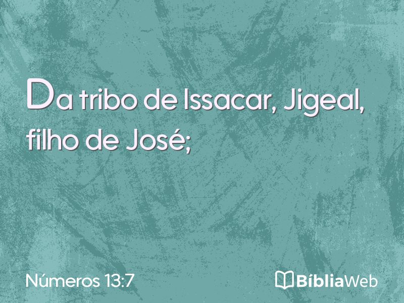 Números 13:7 em imagem para compartilhar