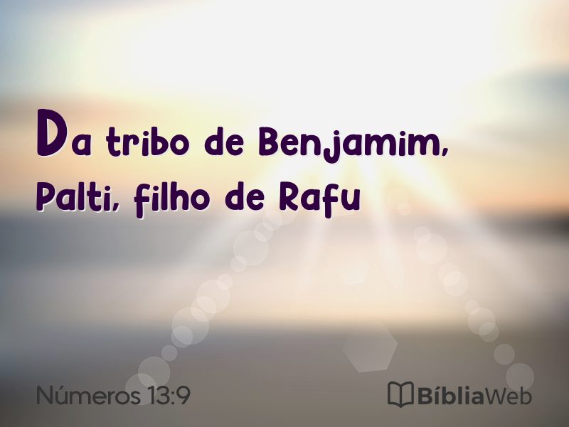 Números 13:9 em imagem para compartilhar
